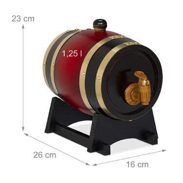 Діжка для віскі Relaxdays, 1,25 літра