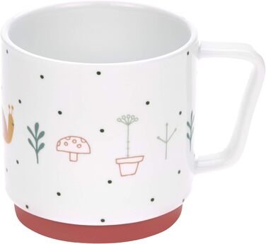 Набір дитячого посуду LÄSSIG Garden Explorer: тарілка, миска, чашка з силіконовим кільцем (червоний)