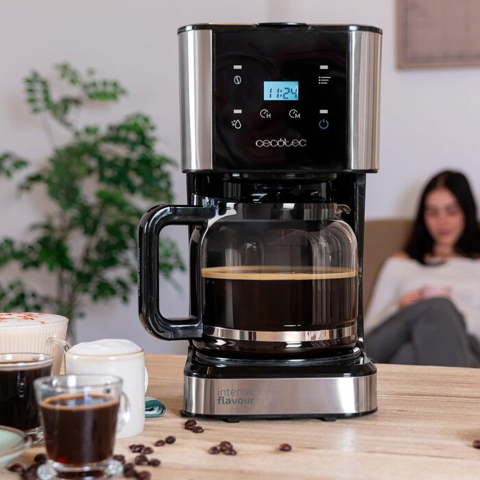 Кавомашина Cecotec Coffee 56 Heat: 12 чашок, 1.3л, сталь, LCD, програмування, автоматичне відключення