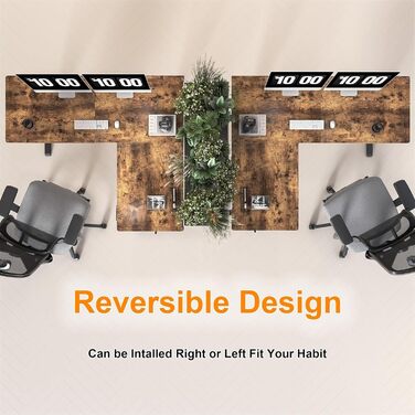 Електричний кутовий стіл BEXEVUE з регулюванням висоти 160x140 см, 3 функції пам'яті, антиколізійна технологія, ергономічний, коричневий