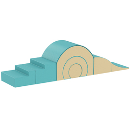 Набір з 5 м'яких ігрових модулів для малюків та дітей раннього віку. Виготовлені з піни та штучної шкіри, включають 5 креативних форм. Ідеальний для активних ігор у приміщенні: лазіння, повзання та розвиток. Колір: зелений.