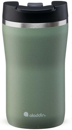 Термокружка Aladdin Barista Java з нержавіючої сталі 0.47L - Leak-Lock, для кави To Go, зберігає тепло 4 години, без BPA, можна мити в посудомийній машині (251 мл, Sage Green)