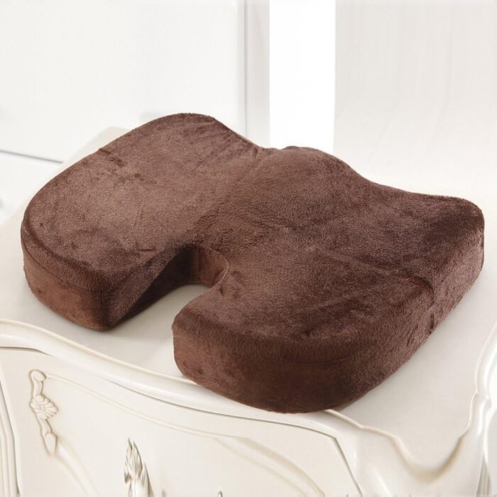 Ортопедична подушка для сидіння HomDSim з Memory Foam для стільця, авто, офісу та дому (колір: коричневий)