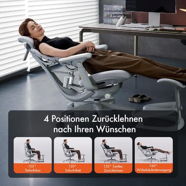 Ергономічне крісло LiberNovo Moss Green для офісу – регульоване, з адаптивною підтримкою попереку, кутом нахилу 160°, інтегрованим розтягуванням хребта, глибина сидіння 48 см. Тільки крісло