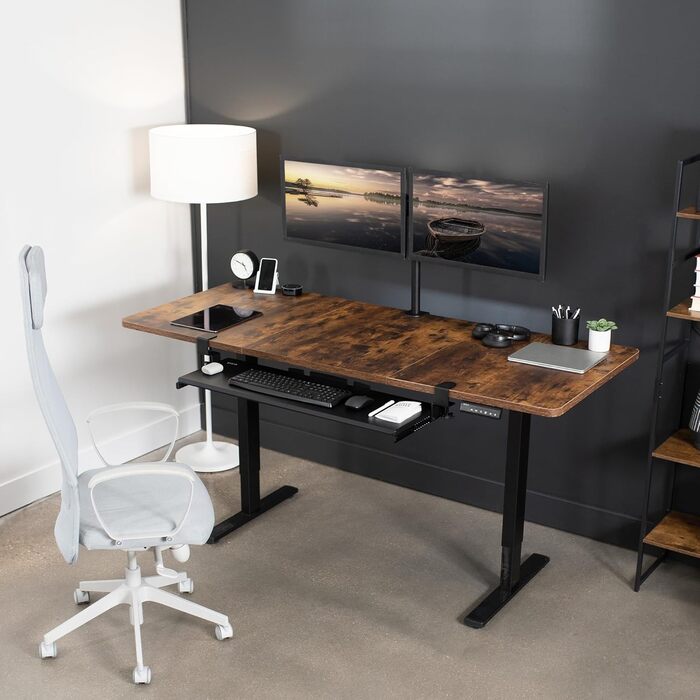 Видвижна платформа для клавіатури VIVO, 27 x 11 дюймів, біла, кріплення на C-образну скобу, MOUNT-KB05W