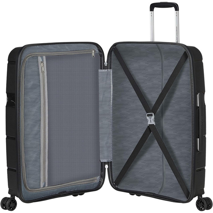 Валіза American Tourister Linex - Spinner M, 66 см, 63 л, чорний (Vivid Black) Чорний (Vivid Black) M (66 см - 63 л)