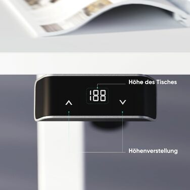 ONKRON Електричний регульований стіл-рама, чорний (Wdf221e-w), до 70 кг, 120-170 см