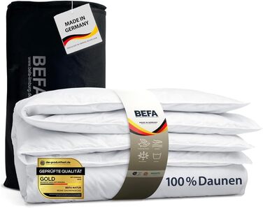 BEFA NATUR Daunendecke 135x200 см: 100% натуральний пух, 560 г, для алергіків, Made in Germany