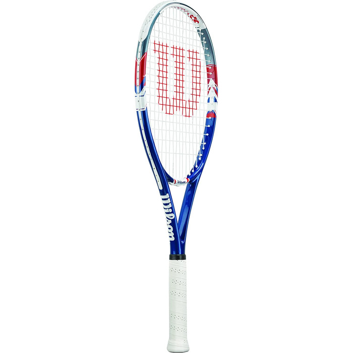 Тенісна ракетка Wilson US Open для дорослих без чохла 2 червоні / білі / сині