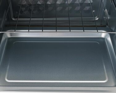 Міні-піч 22L з грилем та решіткою, 1000W, таймер 60хв, піч для піци, 120-250°C, електрична піч для сім'ї, вечірок, грилів, сніжків та десертів