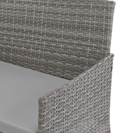 Садовий набір SVITA Dallas з поліротангу 4 предмети: 2 крісла, диван на 2 місця, стіл - Сірий