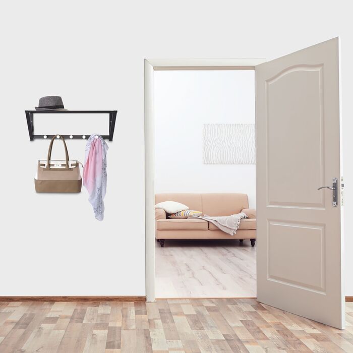 Настінна вішалка Relaxdays з полицею