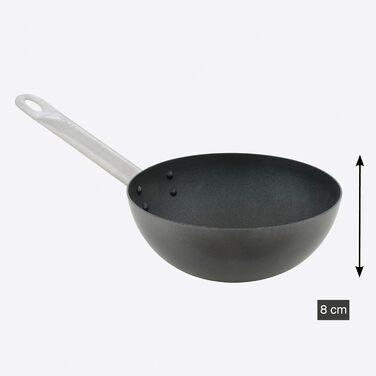 Вок-сковорода з антипригарним покриттям і ручкою з нержавіючої сталі для приготування вок-гриля, в тому числі для індукційного приготування