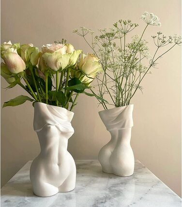 Ваза для квітів Cutfouwe C сучасна 10х18,5 см біла