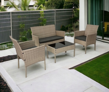 Комплект садових меблів із техноротанга MTG Trade Group, бежевий, 4 предмети