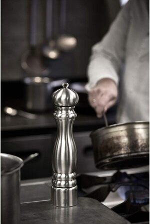 Нержавіюча сталь, 6.97x6.97x30 см, срібло, 32517 Paris Chef Pepper Mill