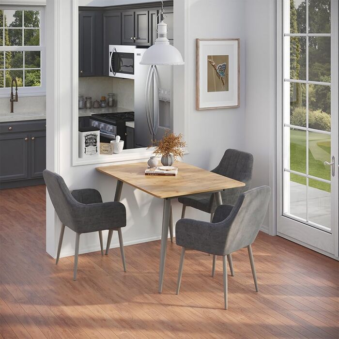 Розсувний стіл Vicco Esstisch Beaver, 80x70 см, золото-коричневий дуб/сірий, 120-160x75x80 см