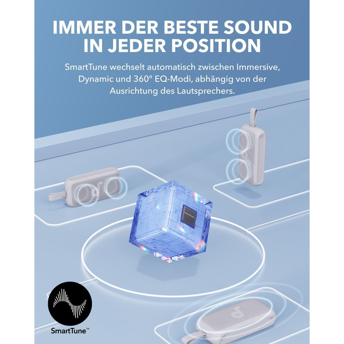 Soundcore Motion 300: Bluetooth-динамік з BassUp, SmartTune, 30W, 13 годин, IPX7, для саду, кемпінгу та піших прогулянок (блакитний)