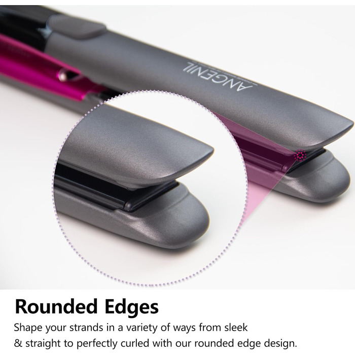 Титановий випрямляч та плойка 2-в-1 ANGENIL Pro Mini для подорожей, сірий (2.5 см) - швидкий нагрів, подвійна напруга