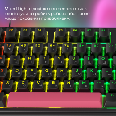 Дротова механічна клавіатура Ajazz AK980 Red switches Black Red (AK980-R-BR)