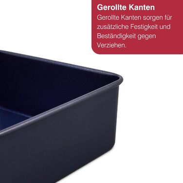 Форма для випічки Zyliss E980194 Springform, з антипригарним покриттям, з вуглецевої сталі, темно-синього кольору, з плоскою основою, для маленьких тортів, з гарантією 5 років