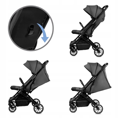 Компактна прогулянкова коляска Kidwell Colmer UP, сіра, легка, складана та маневрена