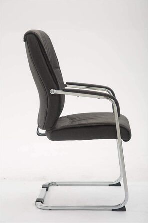 Крісло конференції Anubis XXL темно-сіре з м'яким сидінням та металевим каркасом