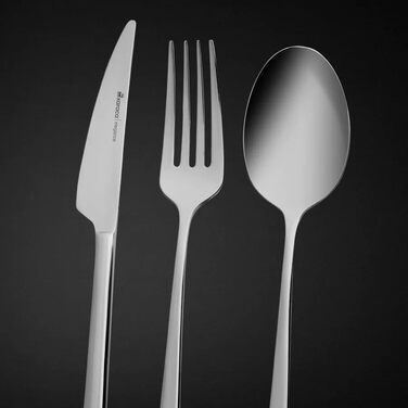 Набір столових приборів Karaca Sedir Elegance, 84 шт., сріблястий, для 12 осіб, придатний для миття в посудомийній машині