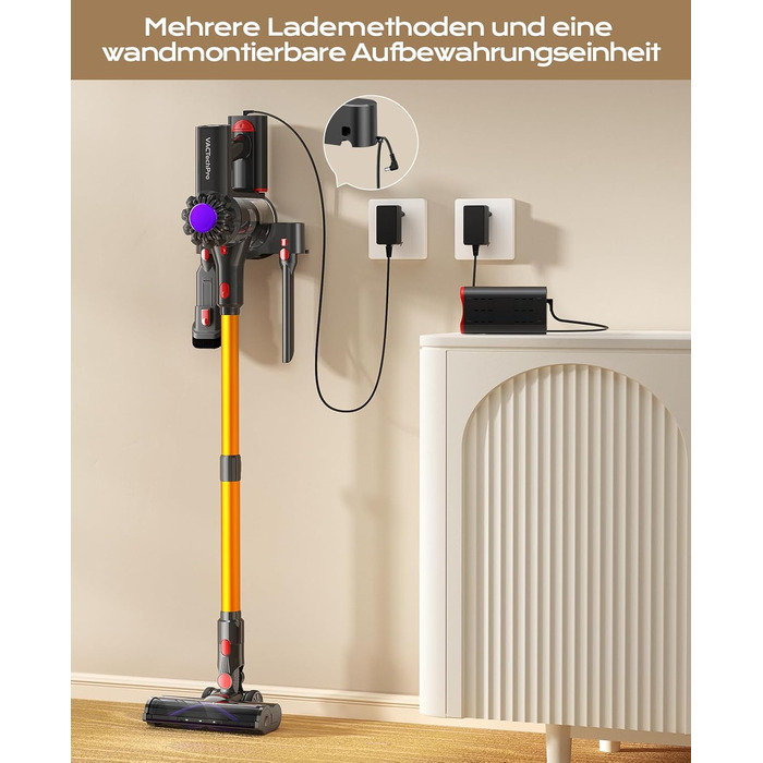 Бездротовий акумуляторний пилосос V15: 35KPa, 6-в-1, для тварин, тверді підлоги та килими