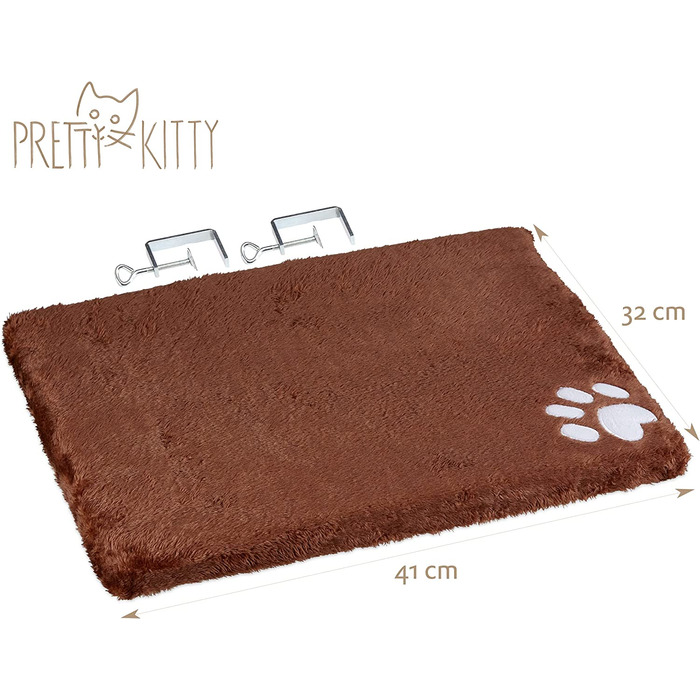 Ліжко для кішок Pretty Kitty віконне 32x41 см коричневе