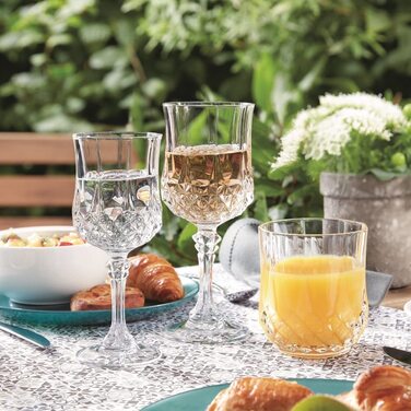Келихи для коньяку Cristal d'Arques Paris Longchamp, 320 мл, 6 шт., з Kwarx, блискучі, міцні, прозорі