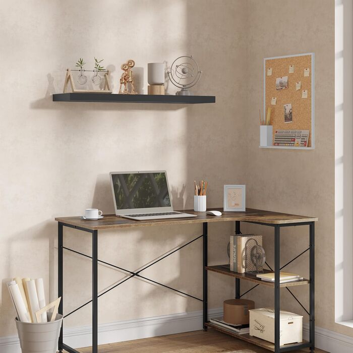 Полиця настінна WOLTU Wandboard RG9315sz для CD, DVD, книг, офісу, вітальні, спальні, кухні - дерев'яна