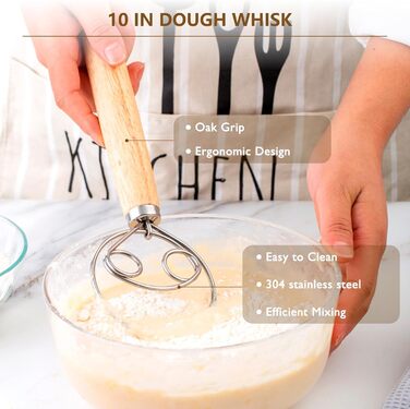 Набір для розпирання хліба (10 шт.), 23 см, для закваски, з лопаткою та лімі, аксесуари для випічки, для початківців