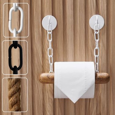 Тримач для туалетного паперу DEKAZIA дерев'яний / тримач для туалетного паперу без свердління / тримач для туалетного паперу / тримач для туалетного паперу / Туалетний папір для зберігання / аксесуари для ванної кімнати / тримач для туалетного паперу чорн