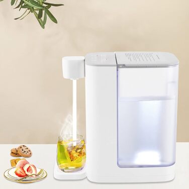 Електричний нагрівач води 3L з миттєвим нагрівом, білий. 5 температурних режимів, 2 рівня води, тиха робота (45dB), дитячий замок