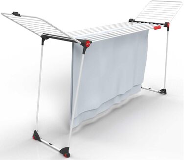 Сушарка для білизни Vileda Aluminium Infinity Flex XXL, телескопічні стійки, біла, готова до використання