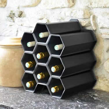 Стійка для вина Stimo на 12 пляшок, пластикова, розширювана, стелаж для напоїв