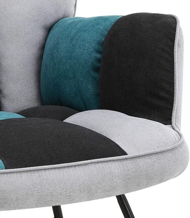 Крісло-гойдалка Vielllliving для спальні, до 150 кг, темно-сірий колір, розмір 91x98.5x71 см