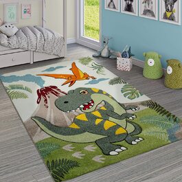 Килим для дитячої кімнати Paco Home 3D Динозавр 160x230 см