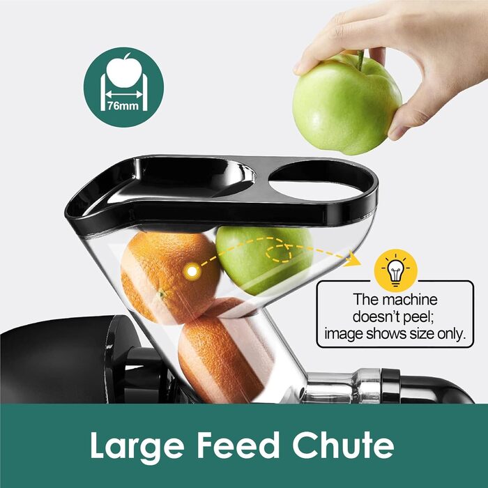 Фрета Slow Masticating Juicer - повільний прес для соку, блакитний (Pure Black)