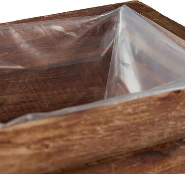 Набір з 2 дерев'яних вагончиків для квітів Relaxdays, 12.5 x 26 x 12 см, декор для саду