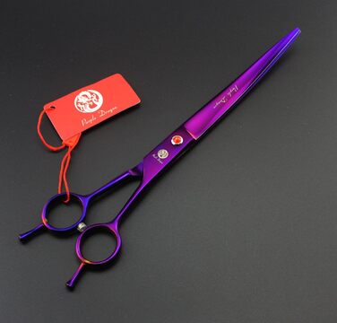 Професійні ножиці для стрижки домашніх тварин purple dragon 20,3 см 3 в 1-вигнуті вгору ножиці і ножиці для стрижки собак-ідеально підходить для грумера для домашніх тварин або сім'ї, 8 дюймів, фіолетовий