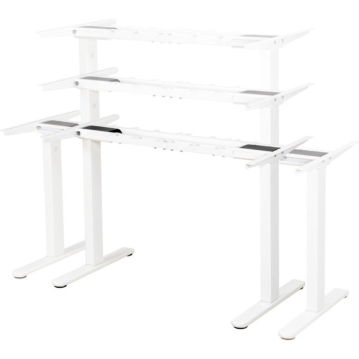 Електричний регульований стіл Albatros Lift S5: металеве шасі, ніжки, підставка | До 120 кг | Для широких стільниць 2м | Білий