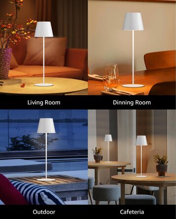 LED-лампа настільна бездротова FUYO, 2 шт. з USB-C зарядкою, регулювання яскравості, 2700K-6000K, для дому та саду (чорна)