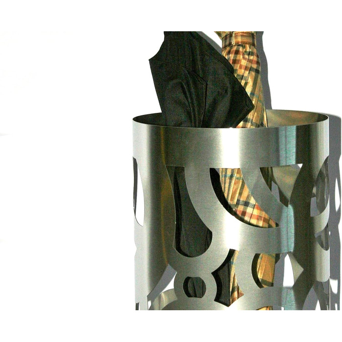Підставка для парасольки Design Парасолька закрита, 23 x 23 см, матова нержавіюча сталь, Бренд Szagato, Зроблено в Німеччині (підставка для парасольки, тримач для парасольки, тримач для парасольки матовий) (A02 Дизайнерське коло)