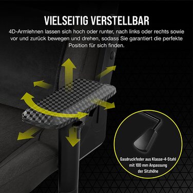 Ігрове крісло Corsair T3 RUSH Fabric (2023) – Стиль автоспорту, тканинне покриття, подушки для шиї та спини