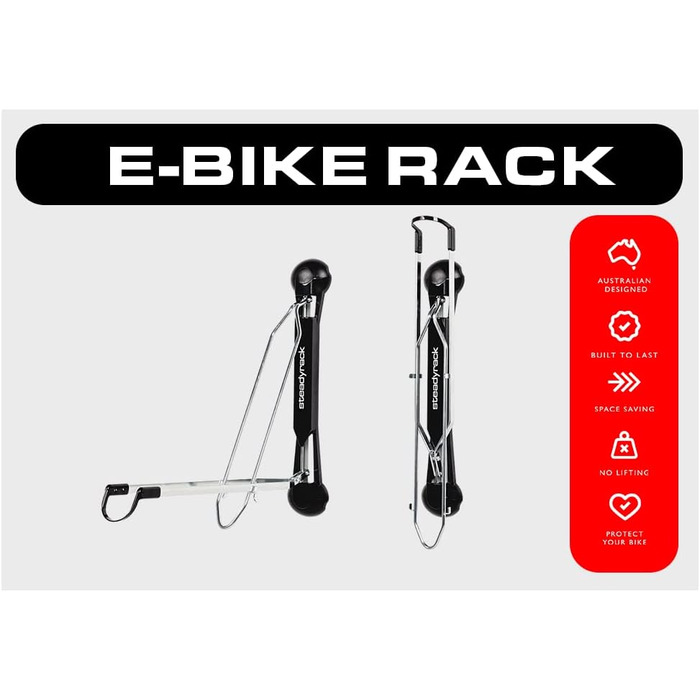 Стійка для велосипеда Steadyrack Стійка для велосипеда Стійка для велосипеда Стійка для настінного кріплення eBike 2 пакети