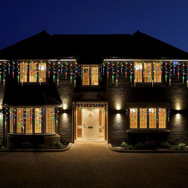 EASTERNSTAR Льодогенератор світлодіодна гірлянда 20м, 200 LED, тепле біле світло, водонепроникна, для декору саду, вечірки, весілля, Різдва