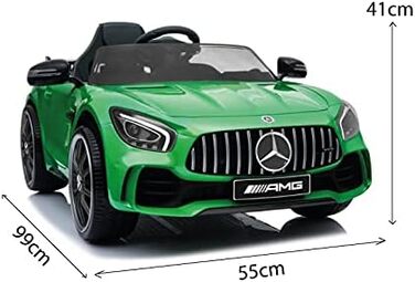 Дитячий електромобіль ATAA Mercedes GTR Mini з акумулятором 12V, зелений