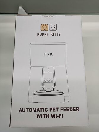 Автоматична годівниця для котів і собак PUPPY KITTY, торговий автомат для розумного корму для котів 2.4G WiFi з мискою з нержавіючої сталі для сухого корму, керування додатками, запис голосу, 1-10-разове харчування (білий)